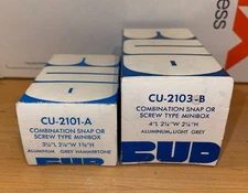 2 BUD Radio CU-2101-A & CU-2103-B Combination Snap or Screw Type Minibox NOS