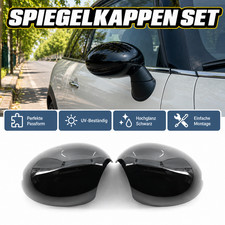 2 X Spiegelkappe klappbare Gl�nz Schwarz Kappe f�r BMW MINI R55 R56 Spiegel