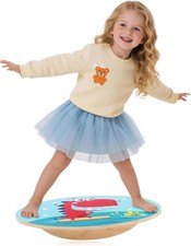 Kids Wobble Balance Board - Wooden Rocker Board for Toddlers  Children,