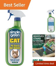 Enzyme Cleaner  Odor Remover for Cats - 32oz Safe  Biodegradable Solution