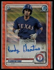 2020 Bowman Chrome #CPA-RF Randy Florentino 1st Auto Orange Wave Refractor #/25