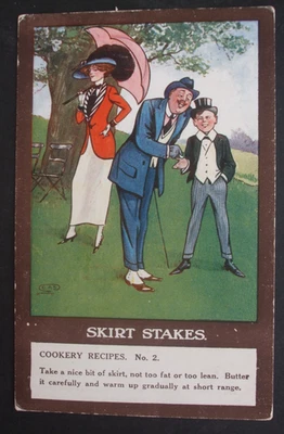 Old G.A.S. Comic COOKERY RECIPES SKIRT STAKES GLAMOUR LADY BUTTER IT WARM UP - Image 1 of 2