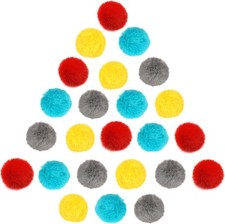 SunGrow Cat Pom Balls, 24 Multi-Colored Soft Enrichment Poms, 2  ...