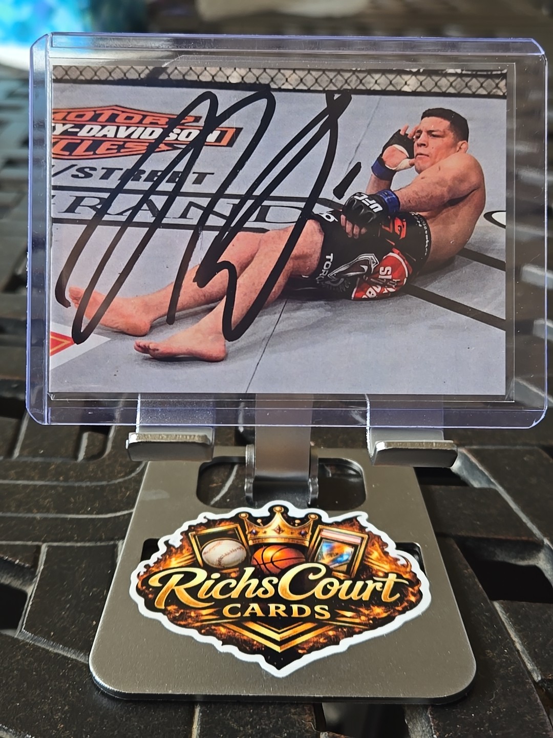 2026 Slap Nick Diaz Auto Signed UFC Champion Legend Black Sharpie Showboating