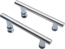 Stainless Steel Shower Door Pull Handle Replacement 2-Pack with Plastic Knobs