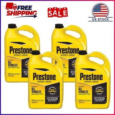 (4 pack) Prestone Universal Antifreeze + Coolant, Used for All Vehicles