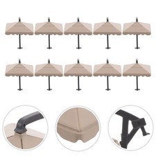 10 Pcs Table Umbrella Outdoor Patio Small Diy Dollhouse Accessories Décor