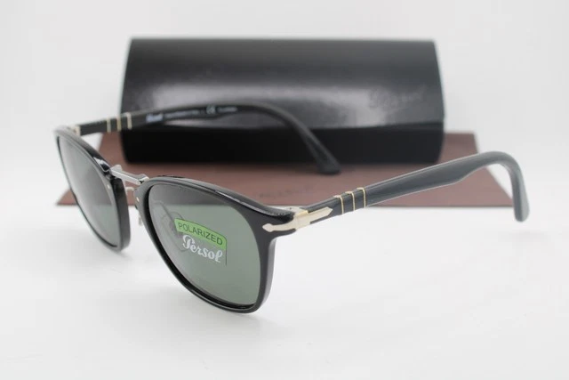 Persol サングラス 3110-S メタルフレーム 黒 レンズ度なし NEW PERSOL 3110-S 95/58 TYPEWRITER BLACK POLARIZED AUTHENTIC