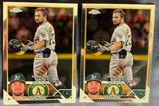 Lot of (2) 2023 Topps Chrome Rookie Debut Shea Langeliers Athletics/Braves