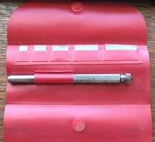 Vintage L. S. Starrett No. S423 Tempered Steel Rules (32/64) w/Holder & Pouch 