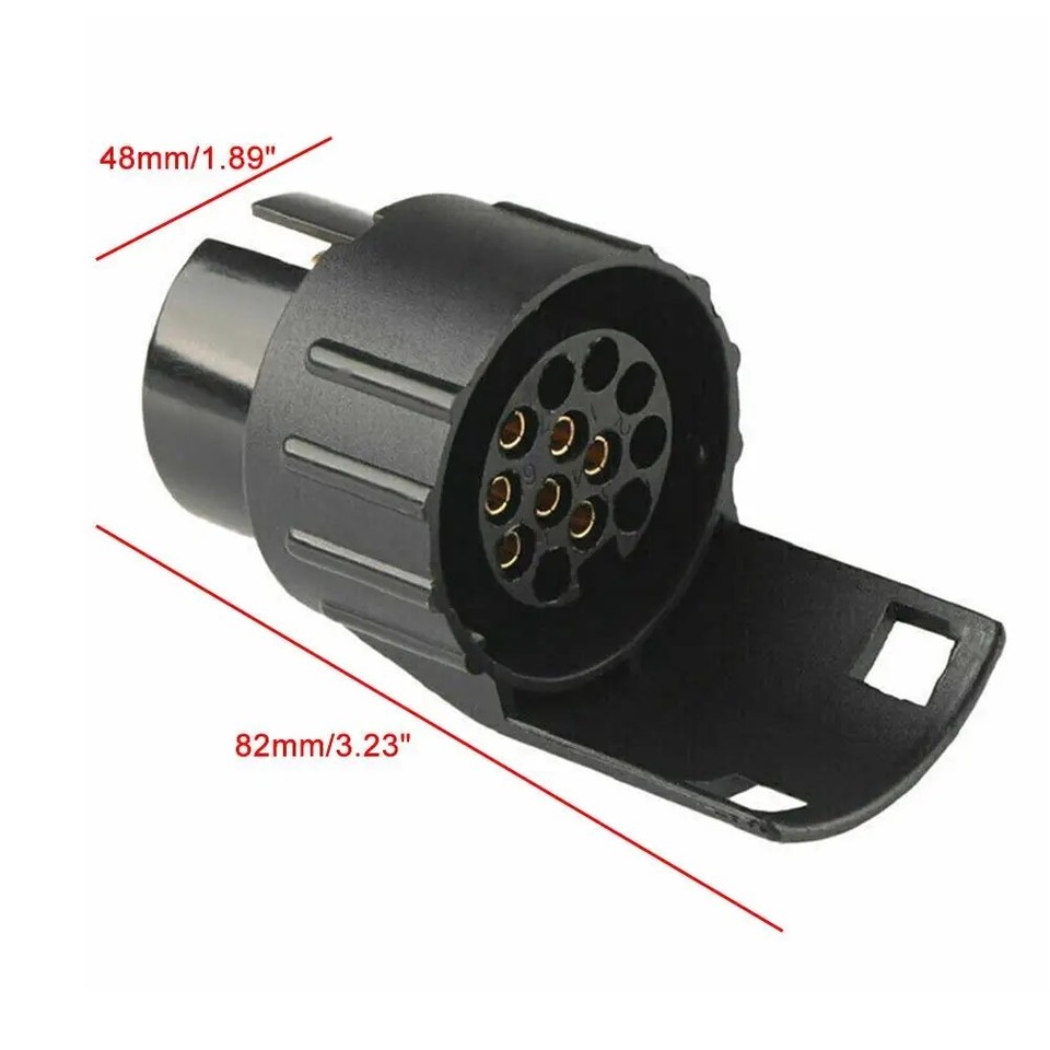 7 to 13 Pin Plug Trailer Truck Electric Adapter Towbar Towing Socket ...