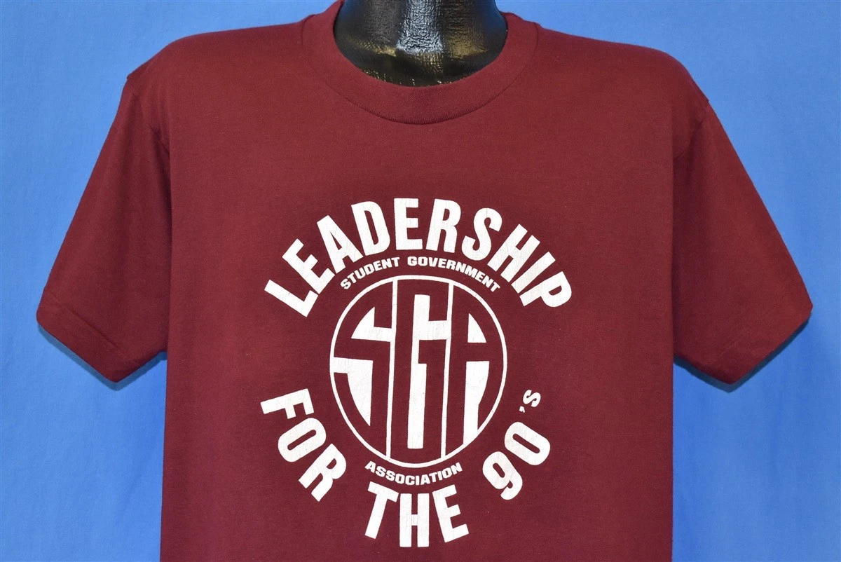 vtg 90s LEADERSHIP STUDENT GOVERNMENT ASSOCIATION SGA GLOVERSVILLE NY t-shirt L