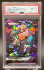 2024 Panini Prizm Victor Wembanyama #172 Purple Ice /149 Prizm PSA 10
