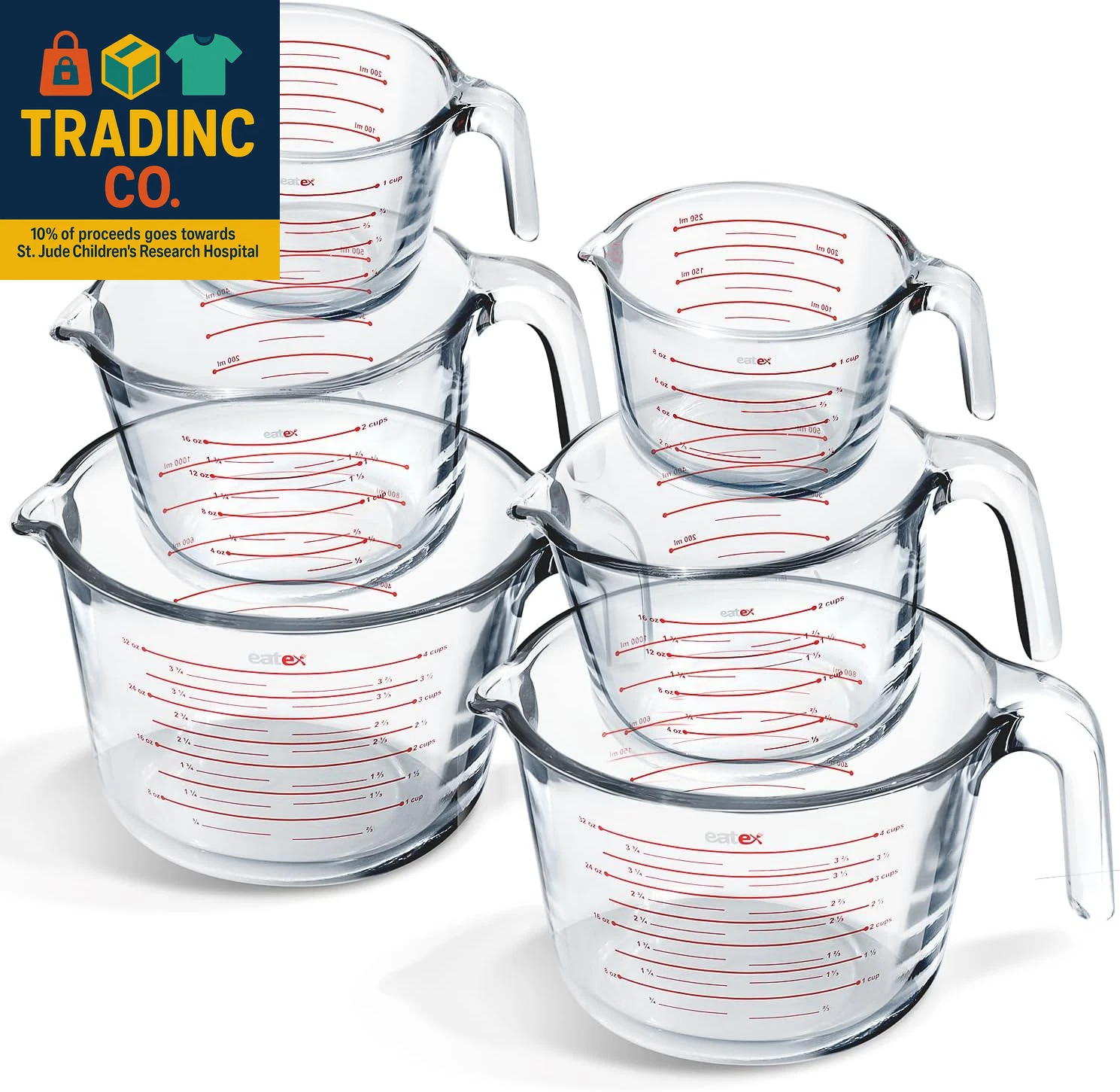 Glass Measuring Cups Set of 6 - Liquid Measuring Cups, Glass Measuring Cup Set -
Opens in a new wind