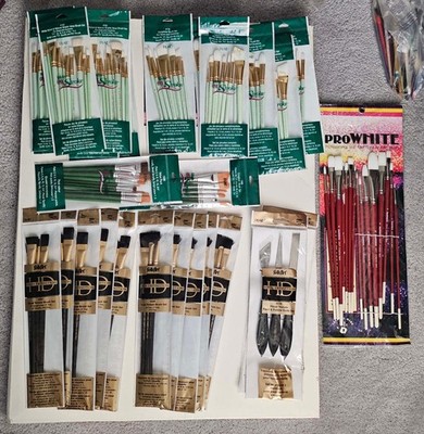 1 One Stroke Donna Dewberry Brushes, Painting Knives. Plaid, Folk Art, Pro White