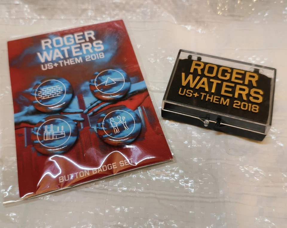 ROGER WATERS (PINK FLOYD) US + THEM TOUR 2018 PIN BADGES & PLECTRUM BOX ✳️RARE✳️ - Image 3 of 4