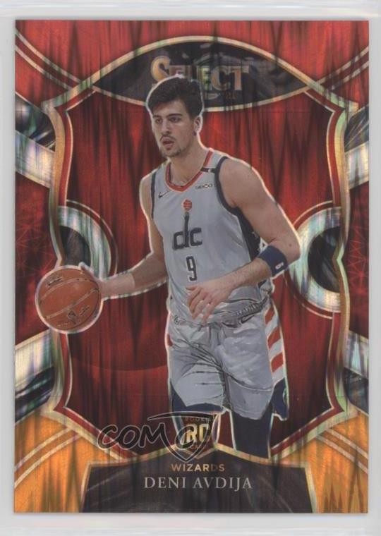 2020 Panini Select Concourse Red White Orange Flash Prizm Deni Avdija Rookie RC