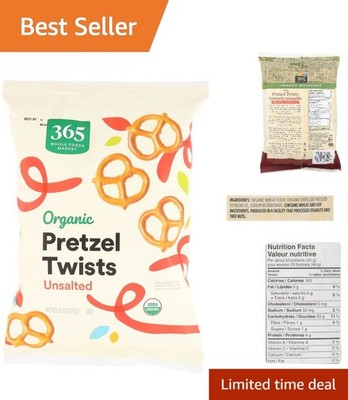 Delicious 8oz Organic Unsalted Mini Pretzel Twists -  & Kosher Certified