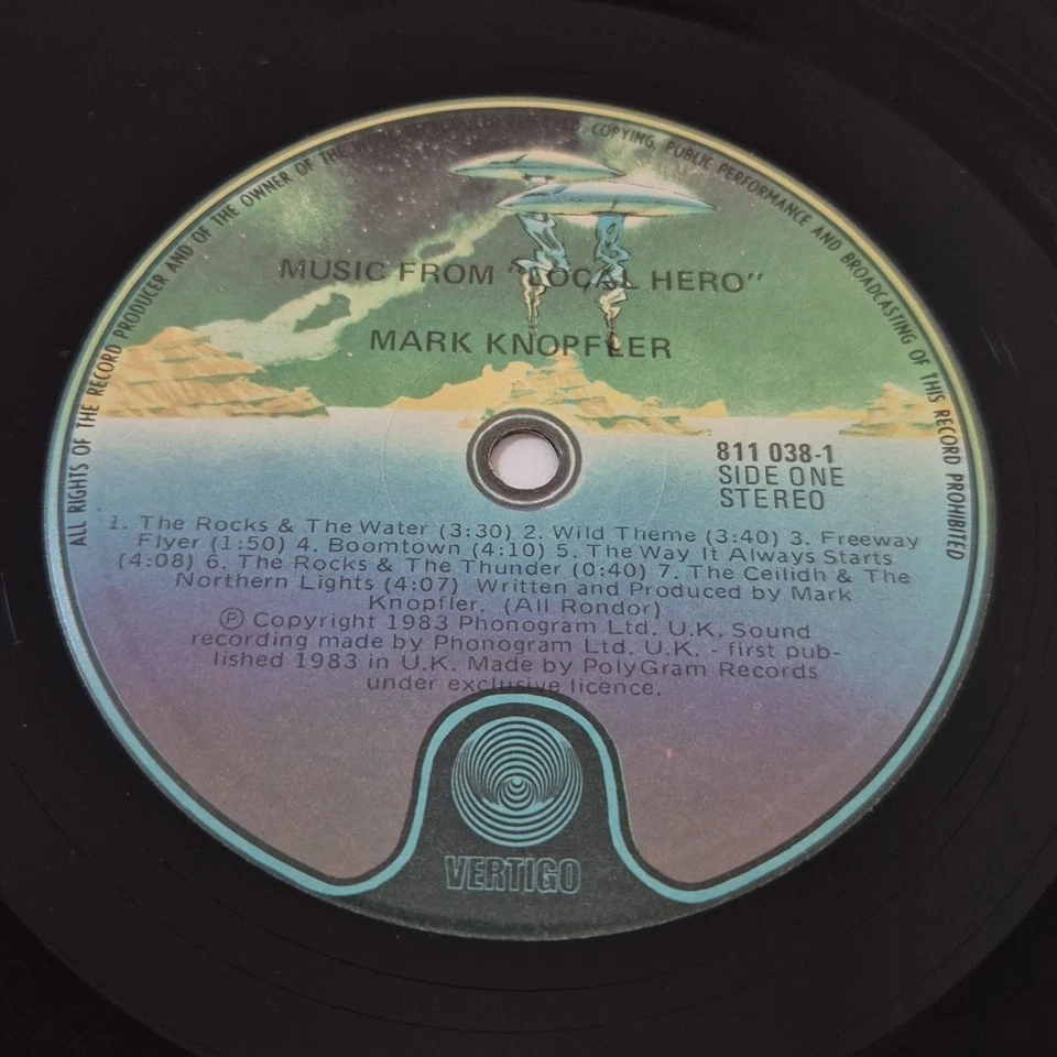 MARK KNOPFLER - 'Music From LOCAL HERO' 12" Vinyl LP Record Record U.K. PRESSING - Image 4 of 4