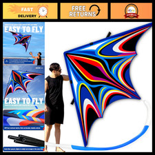 Easy-Fly Delta Kite for Kids  Adults  Perfect for Beach  Park Outdoor Fun