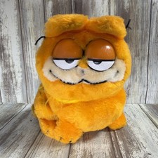 Vintage Garfield Sitting Plush 1981 Dakin 7" Tall MISSING NOSE