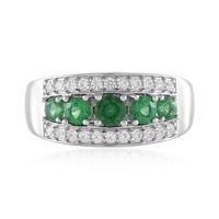 Cavill GrüNer Apatit Ring 925 Silber Platiert 1,25Ct Zirkon Damen