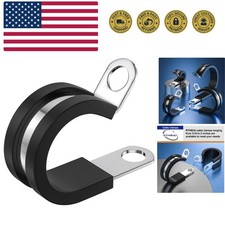 50 PCS 3/8 Inch Stainless Steel Cable Clamps - Insulated, Hose  Pipe Clamps