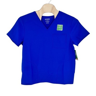 Scrubstar Scrub Top Unisex Large Electric Blue Core Essentials V-Neck Healthcare