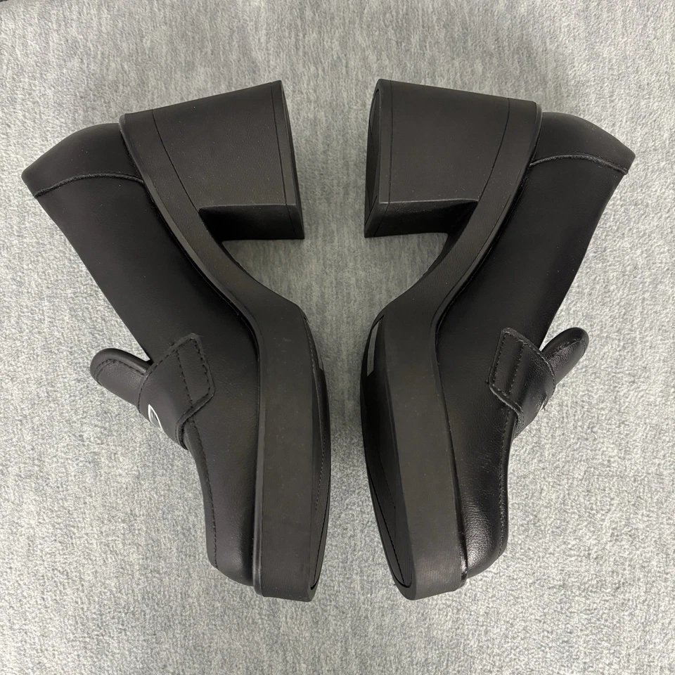 Call It Spring Black Chunky Lug Loafers Shoes Slip On Size 8 Platform Y2K Goth - Image 3 of 4