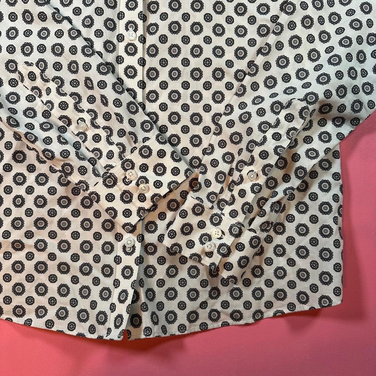 Vintage 90s Pattern Button Up Collared Shirt 1990… - image 2