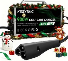 Golf Cart Battery Charger, 15 AMP 48 Volt Golf Cart Charger for EZGO RXV  TXT