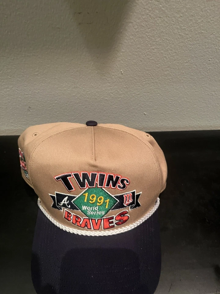 Twins Vs. Atlanta Braves 1991 World Series Snap Back Cap - Image 4 of 4