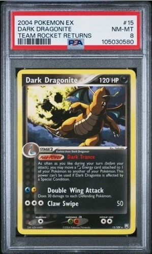 PSA 8 2004 Dark Dragonite - Team Rocket Returns 015/109