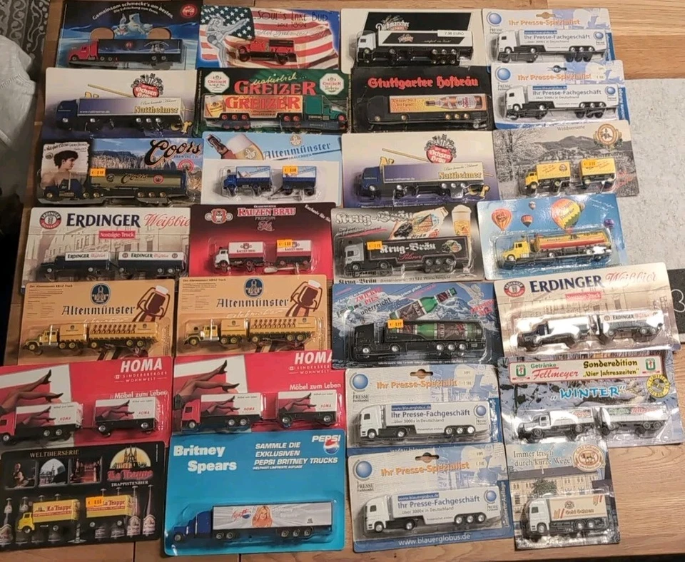 Werbetrucks Minitrucks Sammeltrucks Biertrucks Konvolut 28 Stück in OVP - Bild 4 von 4