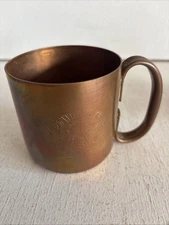 Rare! Vintage  Solid Copper Moscow Mule Mug Cup Kicking Mule Design 3” Tall