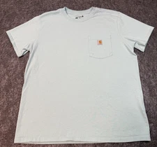 Carhartt Shirt Mens Large Short Sleeve Crew Neck Lightweight Loose Fit Pocket