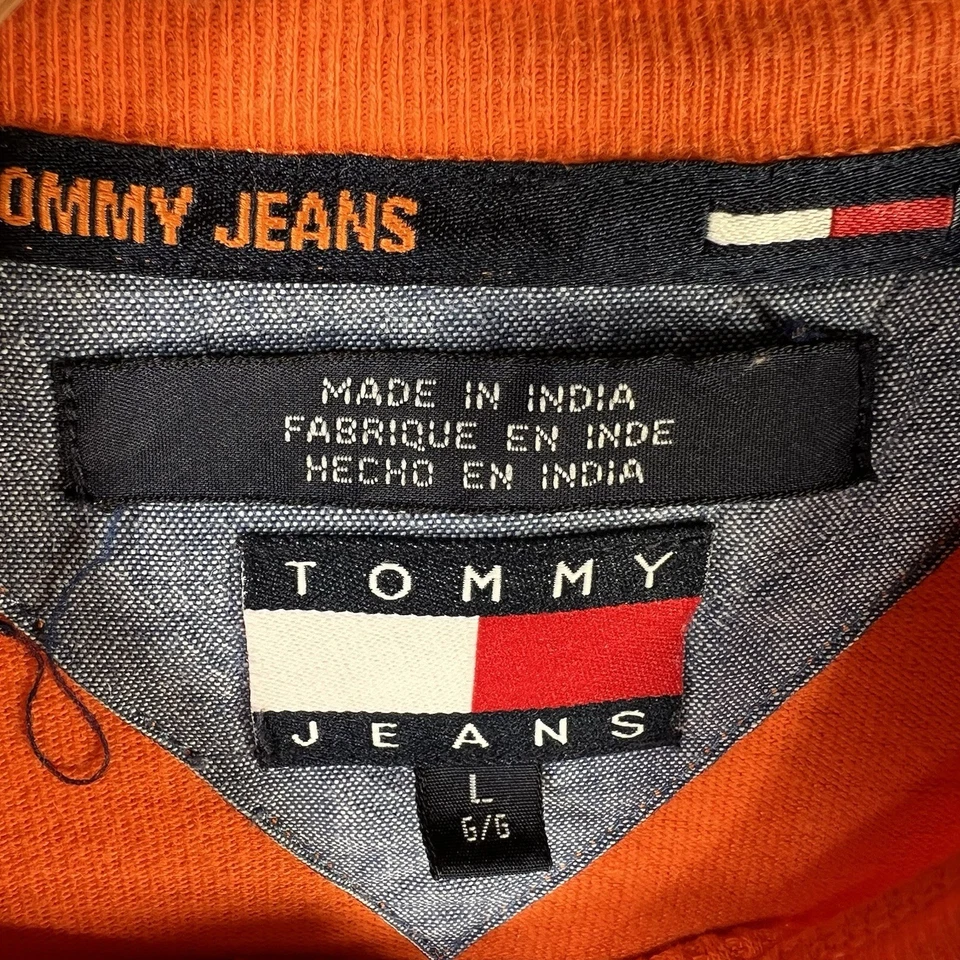 Sudadera Universitaria Tommy Jeans Tommy Hilfiger Sobreteñida Años 2000 De Colección Talla Grande Foto 3 de 4