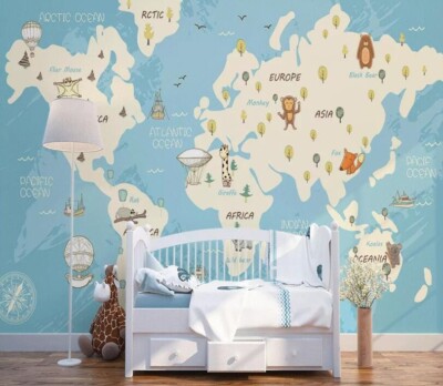 3D Cute Map ZHUA8872 Wallpaper Wall Murals Removable Self-adhesive Ann 24