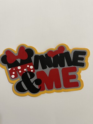 Minnie Mouse inspired Minnie & Me Word title paper piece handmade ...