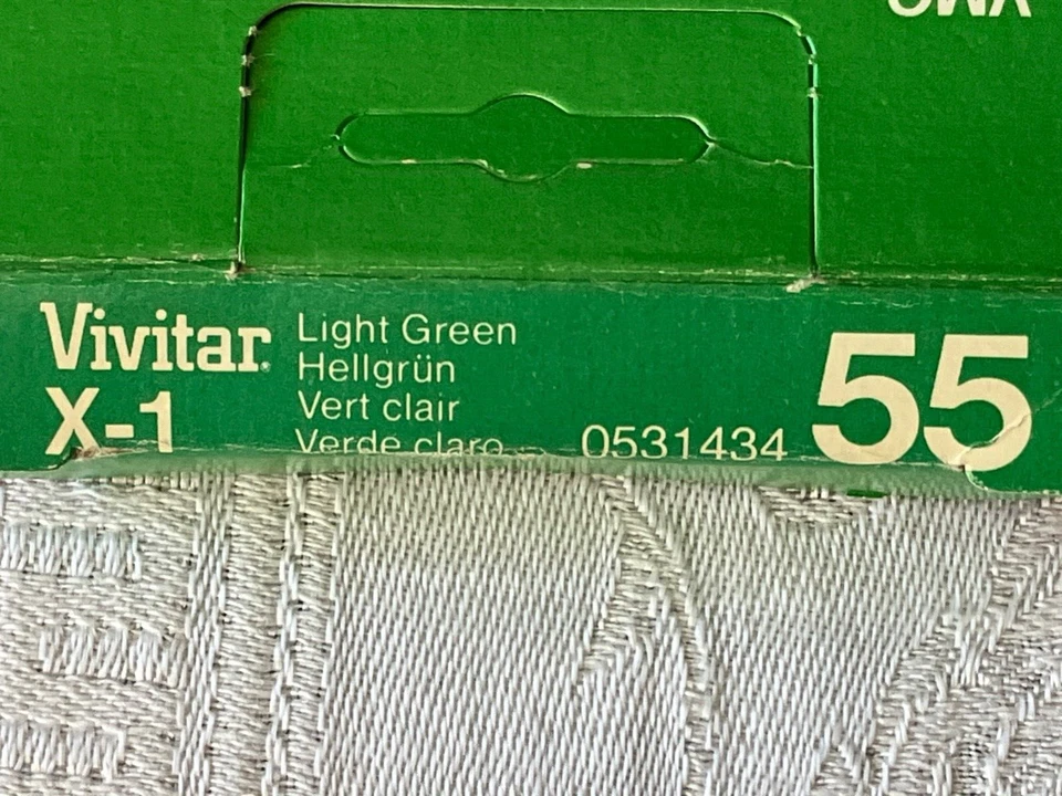 VIVITAR VINTAGE  LENS FILTER, X-1 LIGHT GREEN, 55 MM,  MADE IN U.S.A. - Image 2 of 3