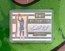 Kendall Gill 2021-22 Panini Select In Flight Silver Prizm Auto /299 Hornets