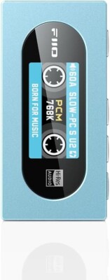 FiiO KA15 Headphone Amp, Portable USB DAC Dongle w/4.4 & 3.5mm output (Sky Blue)