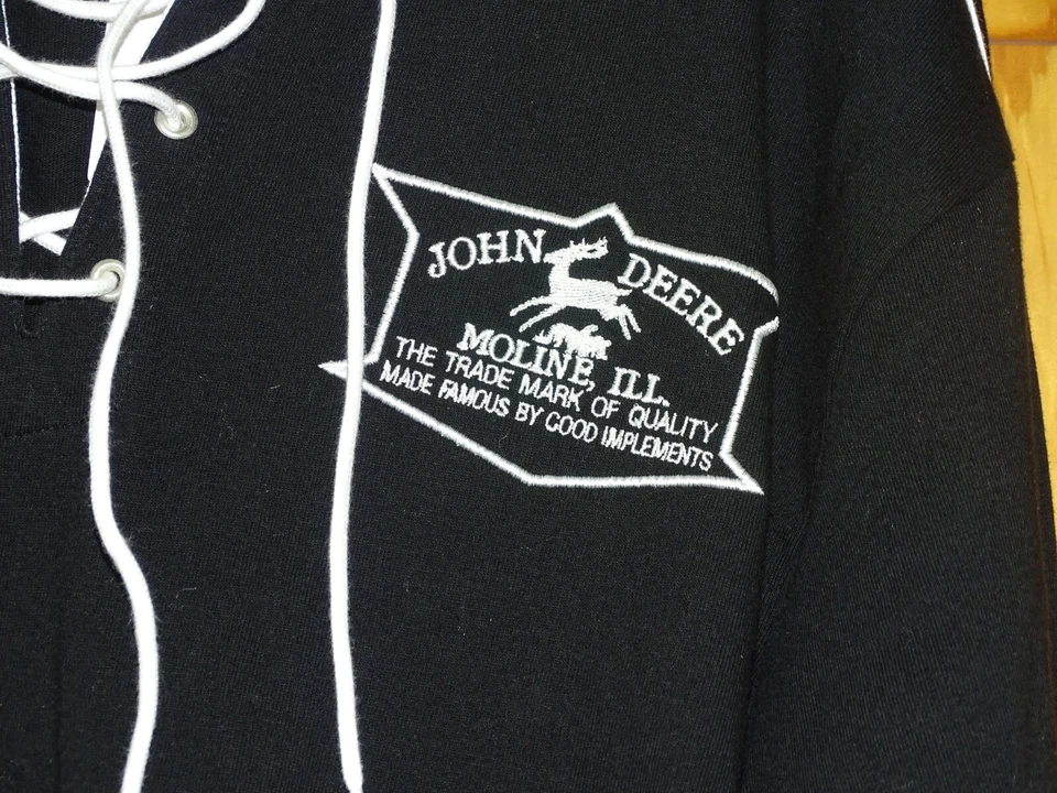 John Deere Noir Rugby Chemise - M - Photo 2/4