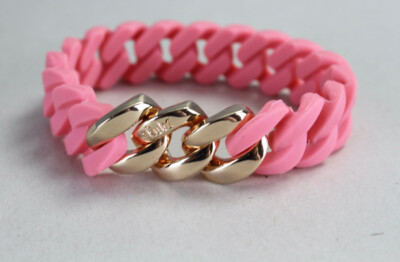 The Rubz Panzerkette Armband Armreif ø 600mm x 15mm Silikon rosa rosegold K2-RRG