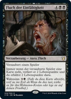 Fluch der Einfältigkeit / Curse Fool's Wisdom  - COMMANDER 2019 - deutsch (nm +)