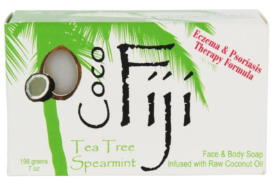Coco Fiji Coconut Oil Organic Soap Moisturizing Face and Body Soap Bar Tea Tree
