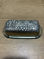 Arthur Court Designs Aluminum Grape Covered Butter Cream Cheese Dish 