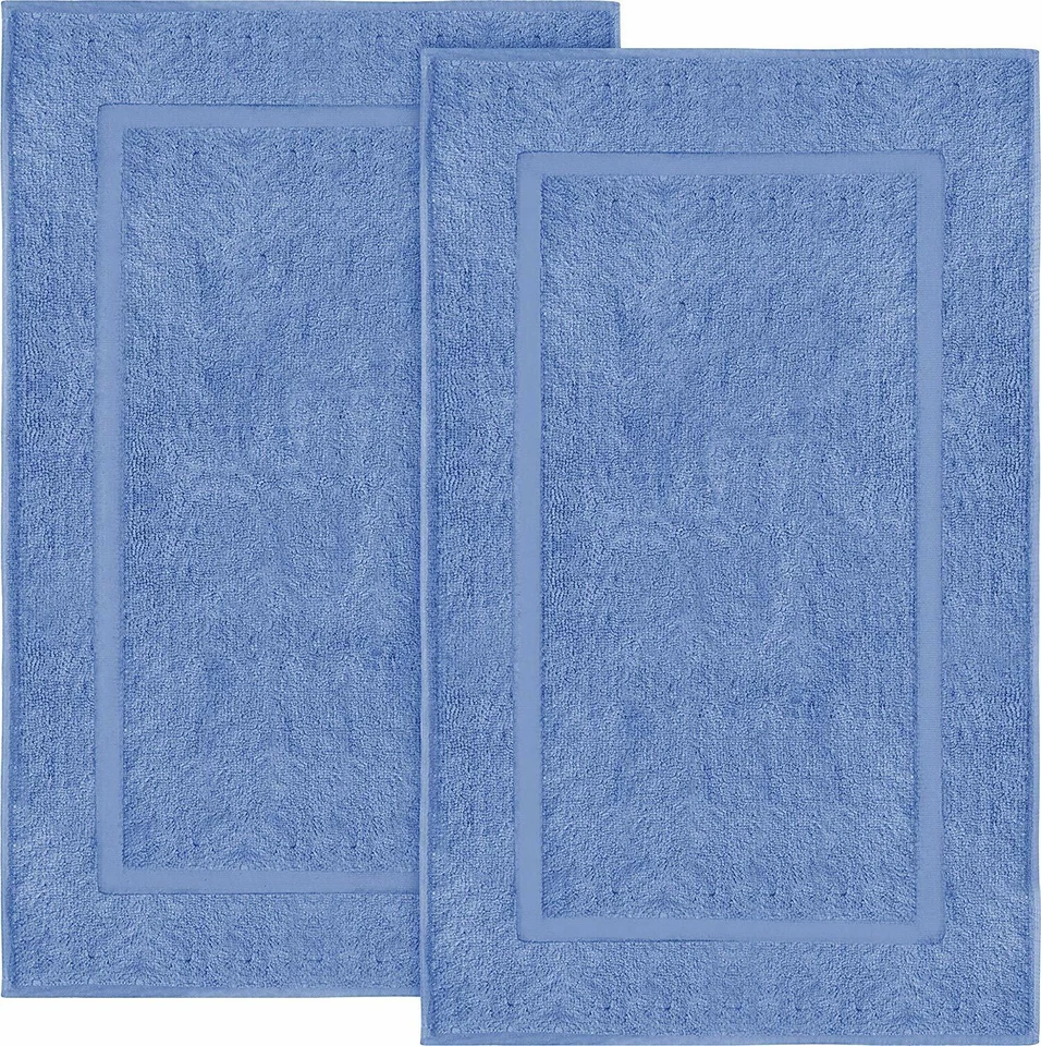 2 Pack Cotton Banded 985 GSM Bath Mat Washable 21x34"  Shower Mat Utopia Towels - Image 3 of 4