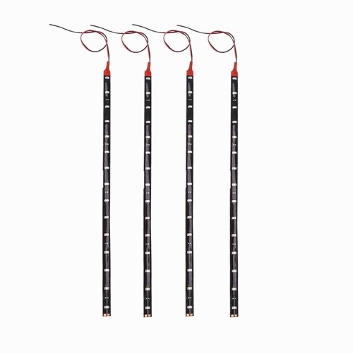 12V Car Home Waterproof Red Lights 15 LED 3528 SMD IP65 Flexible Strip 30cm 4Pcs - Picture 2 of 11