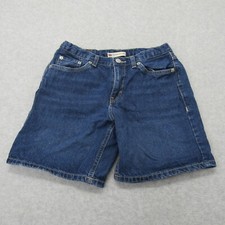 Levi's Girls Shorts Size 16 REG Blue Denim Cotton Girl Friend Midi Short Casual